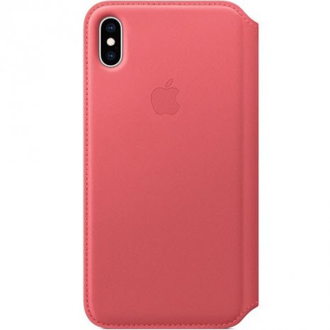 Фото товара Apple Leather Folio для iPhone XS Max (peony pink, MRX62ZM/A)