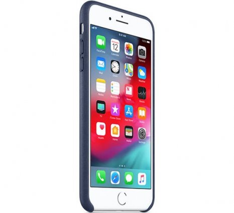 Фото товара Apple Leather Case для iPhone 8 Plus/7 Plus (midnight blue, MQHL2ZM/A)