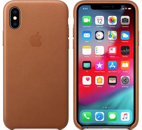 Фото товара Apple Leather Case для iPhone XS (saddle brown, MRWP2ZM/A)