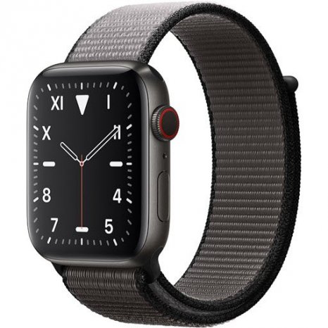 Фото товара Apple Watch Edition Series 5 GPS + Cellular 44mm (Space Black Titanium Case with Anchor Gray Sport Loop)