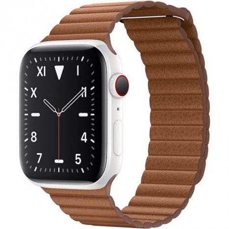 Фото товара Apple Watch Edition Series 5 GPS + Cellular 44mm (White Ceramic Case with Saddle Brown Leather Loop)