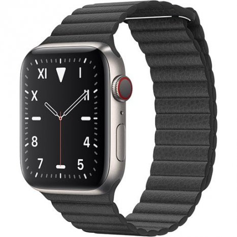 Фото товара Apple Watch Edition Series 5 GPS + Cellular 44mm (Titanium Case with Black Leather Loop)