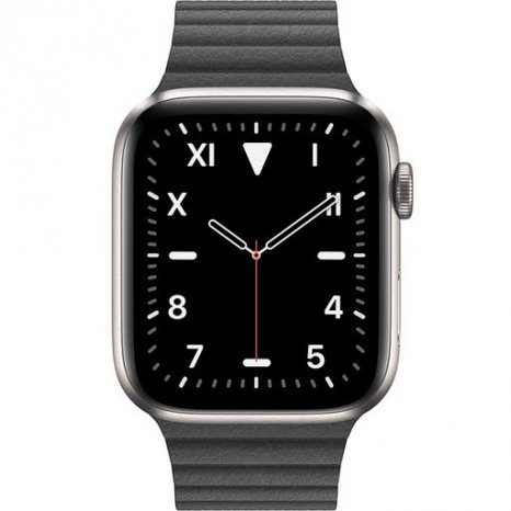 Фото товара Apple Watch Edition Series 5 GPS + Cellular 44mm (Titanium Case with Black Leather Loop)