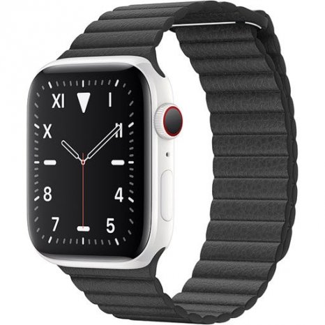Фото товара Apple Watch Edition Series 5 GPS + Cellular 44mm (White Ceramic Case with Black Leather Loop)