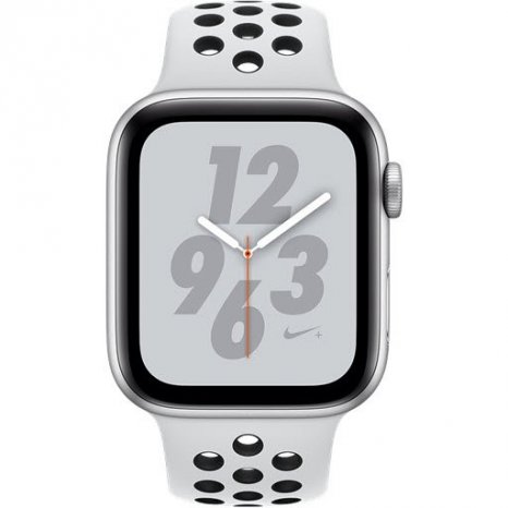 Фото товара Apple Watch Series 4 GPS + Cellular 40mm (Silver Aluminum Case with Pure Platinum/Black Nike Sport Band)