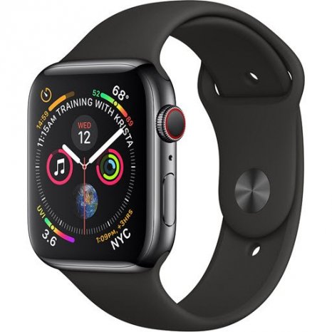 Фото товара Apple Watch Series 4 GPS + Cellular 44mm (Space Black Stainless Steel Case with Black Sport Band)