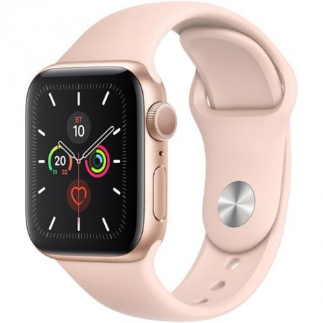 Фото товара Apple Watch Series 5 GPS 44mm (Gold Aluminium Case with Pink Sand Sport Band)