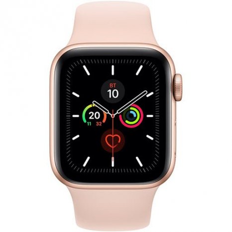 Фото товара Apple Watch Series 5 GPS 44mm (Gold Aluminium Case with Pink Sand Sport Band)