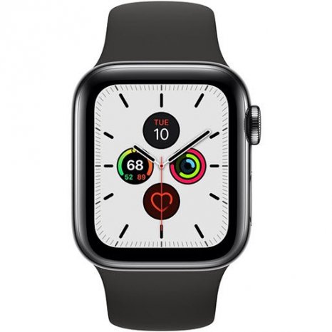 Фото товара Apple Watch Series 5 GPS + Cellular 44mm (Space Black Stainless Steel Case with Black Sport Band)