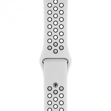 Фото товара Apple Watch Series 5 GPS 44mm (Silver Aluminium Case with Pure Platinum/Black Nike Sport Band, MX3V2RU/A)