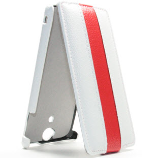 Фото товара Armor флип для Sony Xperia V (белый с красный полосой)