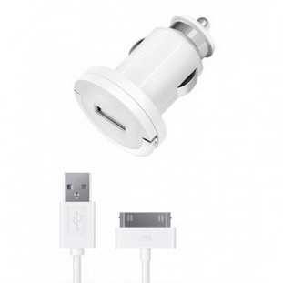 Фото товара Deppa АЗУ USB 1А, дата-кабель 8-pin для Apple, Ultra (белый)