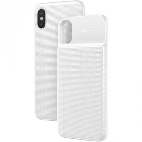 Фото товара Baseus 1+1 Wireless Charge Backpack Power Bank для iPhone X/Xs (5000мАч, белый)