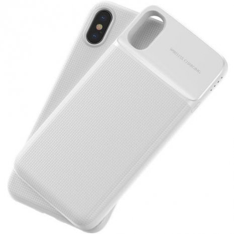 Фото товара Baseus 1+1 Wireless Charge Backpack Power Bank для iPhone X/Xs (5000мАч, белый)