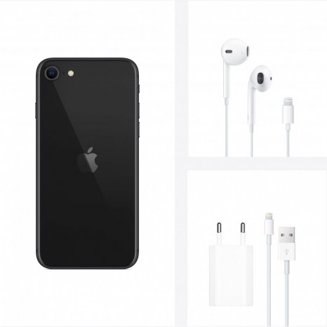 Фото товара Apple iPhone SE 2020 (128Gb, black, MXD02RU/A)