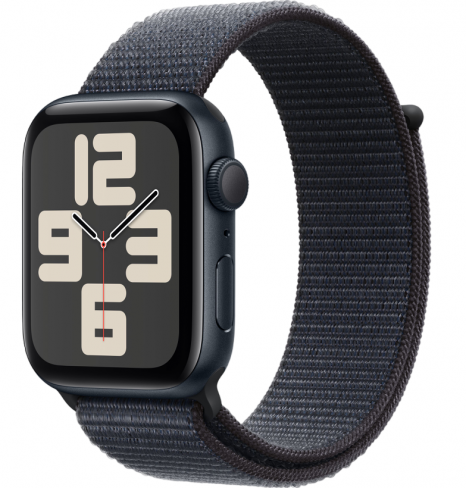 Фото товара Apple Watch SE (2024) 44mm Midnight Aluminum Case with Ink Sport Loop (GPS)