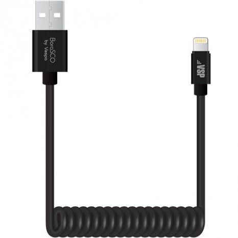 Фото товара BoraSCO USB - 8pin 2A 2м витой (черный)