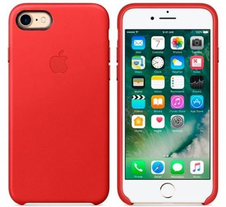 Фото товара Case Leather для iPhone 7/8 (red)