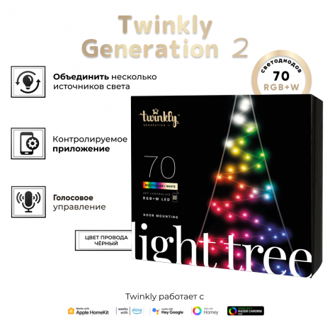 Фото товара LED Twinkly Door tree 2D на стену ( TWWT050SPP-BEU )