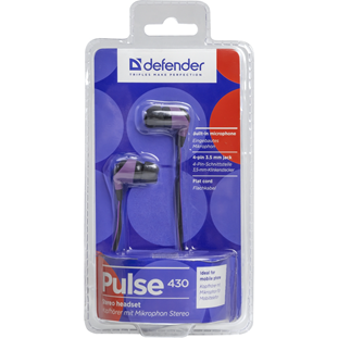 Фото товара Defender Pulse-430 (черный/фиолетовый)