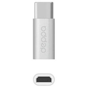 Фото товара Deppa Type-C - micro USB, алюминий (серебро)