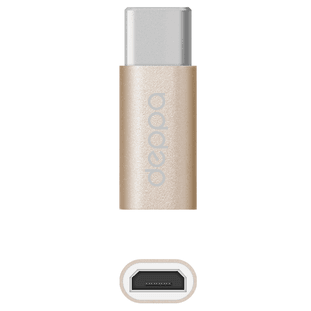 Фото товара Deppa Type-C - micro USB, алюминий (золото)
