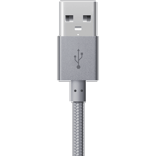 Фото товара Deppa Alum Short USB - USB Type-C (0.15м, нейлоновая оплетка, графит)