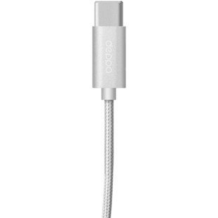 Фото товара Deppa Alum USB Type-C - USB Type-C (1.2м, нейлоновая оплетка, серебро)