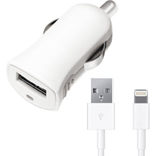 Фото товара Deppa АЗУ USB 1А, дата-кабель 8-pin для Apple, Ultra MFI (белый)