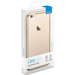 Фото товара Deppa Gel Plus Case для Apple iPhone 6/6S (прозрачный золотой)