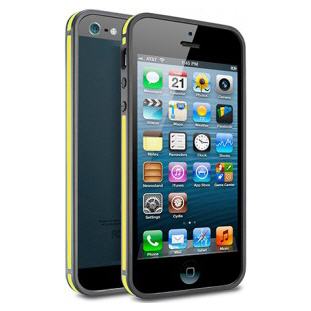 Фото товара Deppa Slim Bumper для Apple iPhone 5/5S (черный/желтый)