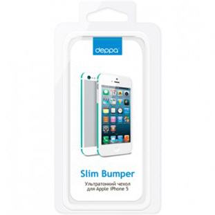 Фото товара Deppa Slim Bumper для Apple iPhone 5/5S (белый/зеленый)