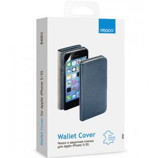 Фото товара Deppa Wallet Cover для Apple iPhone 5/5S (синий)