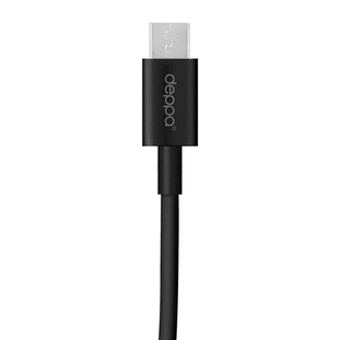 Фото товара Deppa micro USB - USB Type-C (USB 2.0, 1.2м, черный)