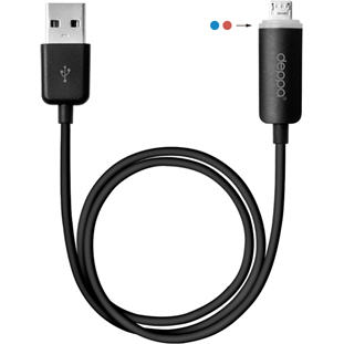 Фото товара Deppa USB - micro USB (с индикацией заряда, 1.2м, черный)