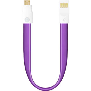 Фото товара Deppa USB - micro USB (плоский, магнит, 0.23м, фиолетовый)