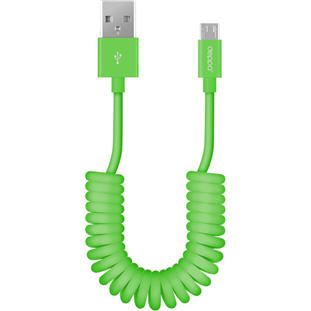 Фото товара Deppa USB - micro USB (витой, 1.5м, зеленый)