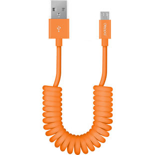 Фото товара Deppa USB - micro USB (витой, 1.5м, оранжевый)