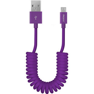 Фото товара Deppa USB - micro USB (витой, 1.5м, фиолетовый)