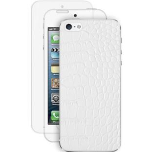 Фото товара Deppa накладка кожаная для Apple iPhone 5 (reptile white)