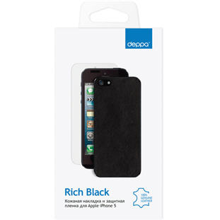Фото товара Deppa накладка кожаная для Apple iPhone 5 (rich black)