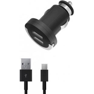 Фото товара Deppa АЗУ 2 USB 2.1А, дата-кабель microUSB, Ultra (черный)