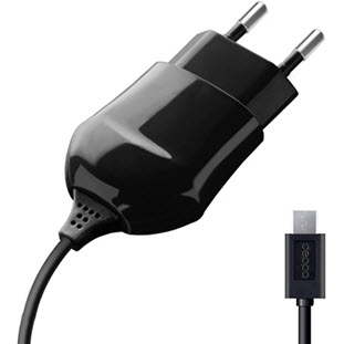 Фото товара Deppa СЗУ+кабель micro USB, 1A (черный)