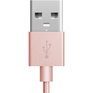 Фото товара Deppa USB - 8-pin для Apple (MFI, 1.2м, нейлоновая оплетка, розовый)