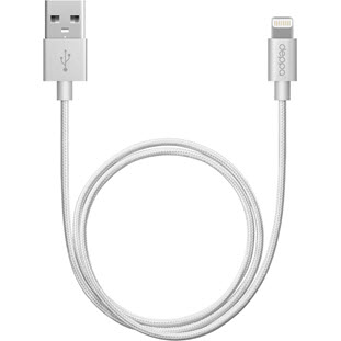 Фото товара Deppa USB - 8-pin для Apple (MFI, 1.2м, нейлоновая оплетка, светло-серый)