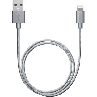 Фото товара Deppa USB - 8-pin для Apple (MFI, 1.2м, нейлоновая оплетка, темно-серый)