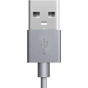 Фото товара Deppa USB - 8-pin для Apple (MFI, 1.2м, нейлоновая оплетка, темно-серый)