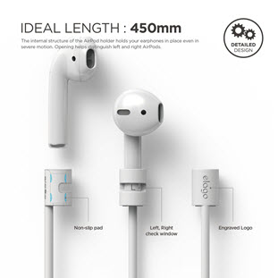 Фото товара Elago Strap для Apple AirPods (ESTR-AP-WH, белый)