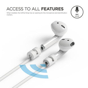 Фото товара Elago Strap для Apple AirPods (ESTR-AP-WH, белый)