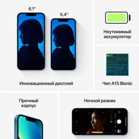 Фото товара Apple iPhone 13 mini (512 Gb,синий MLMK3RU/A)